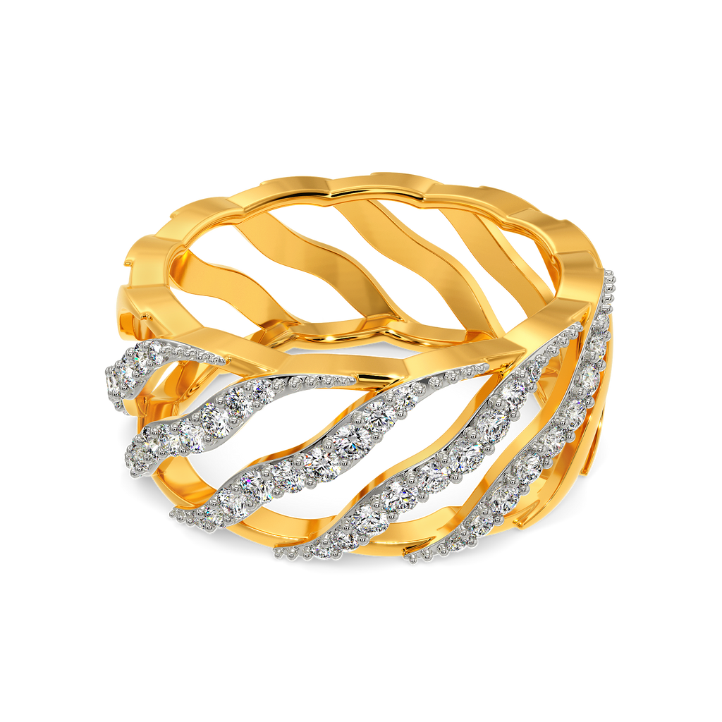 Feather Extravagance Diamond Rings