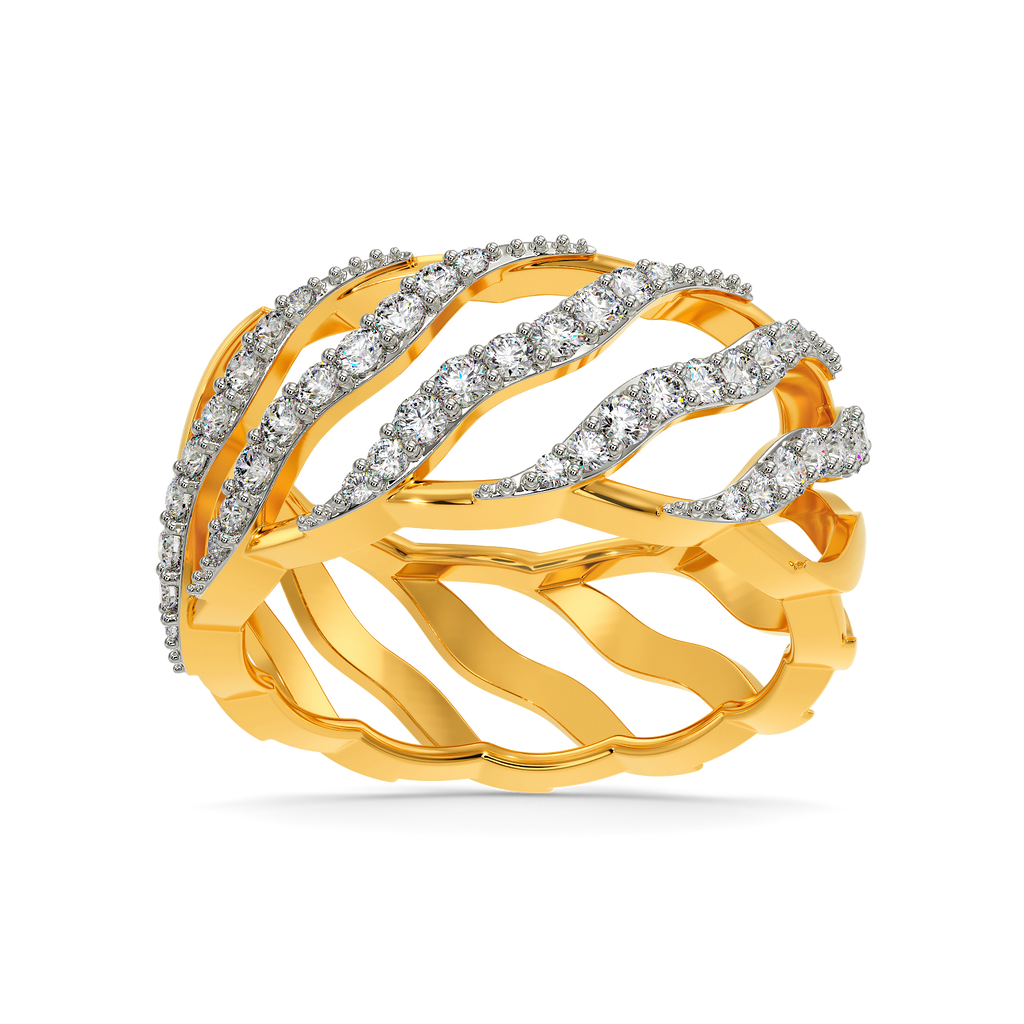 Feather Extravagance Diamond Rings
