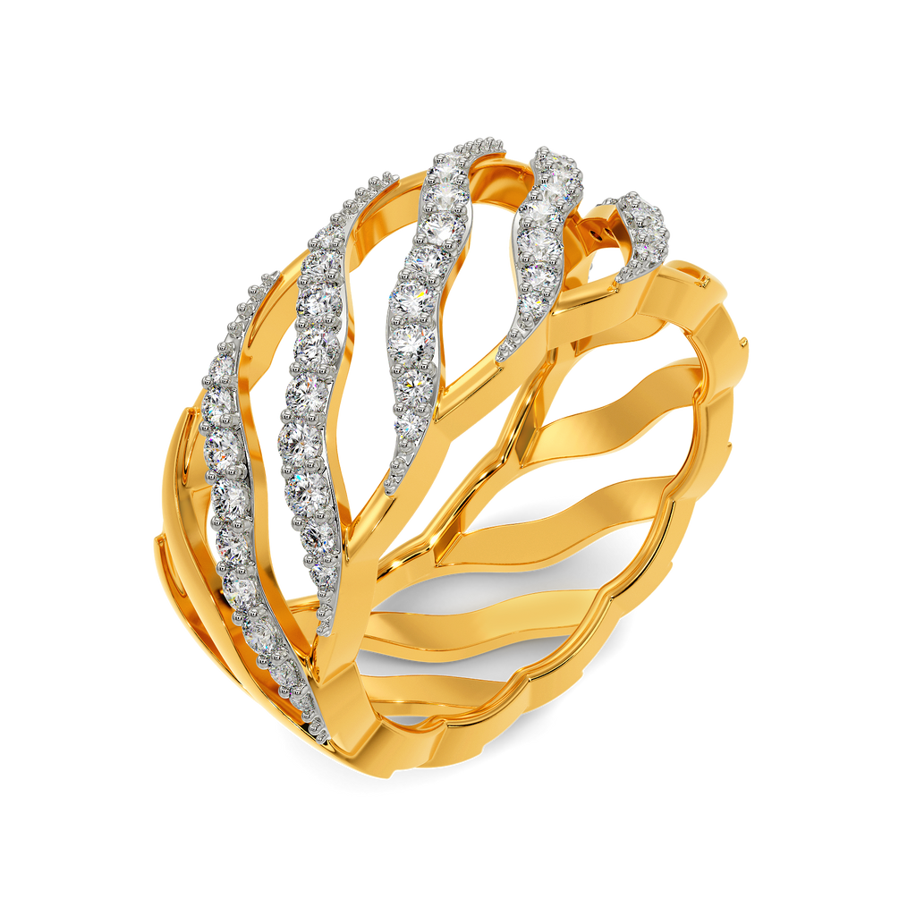 Feather Extravagance Diamond Rings