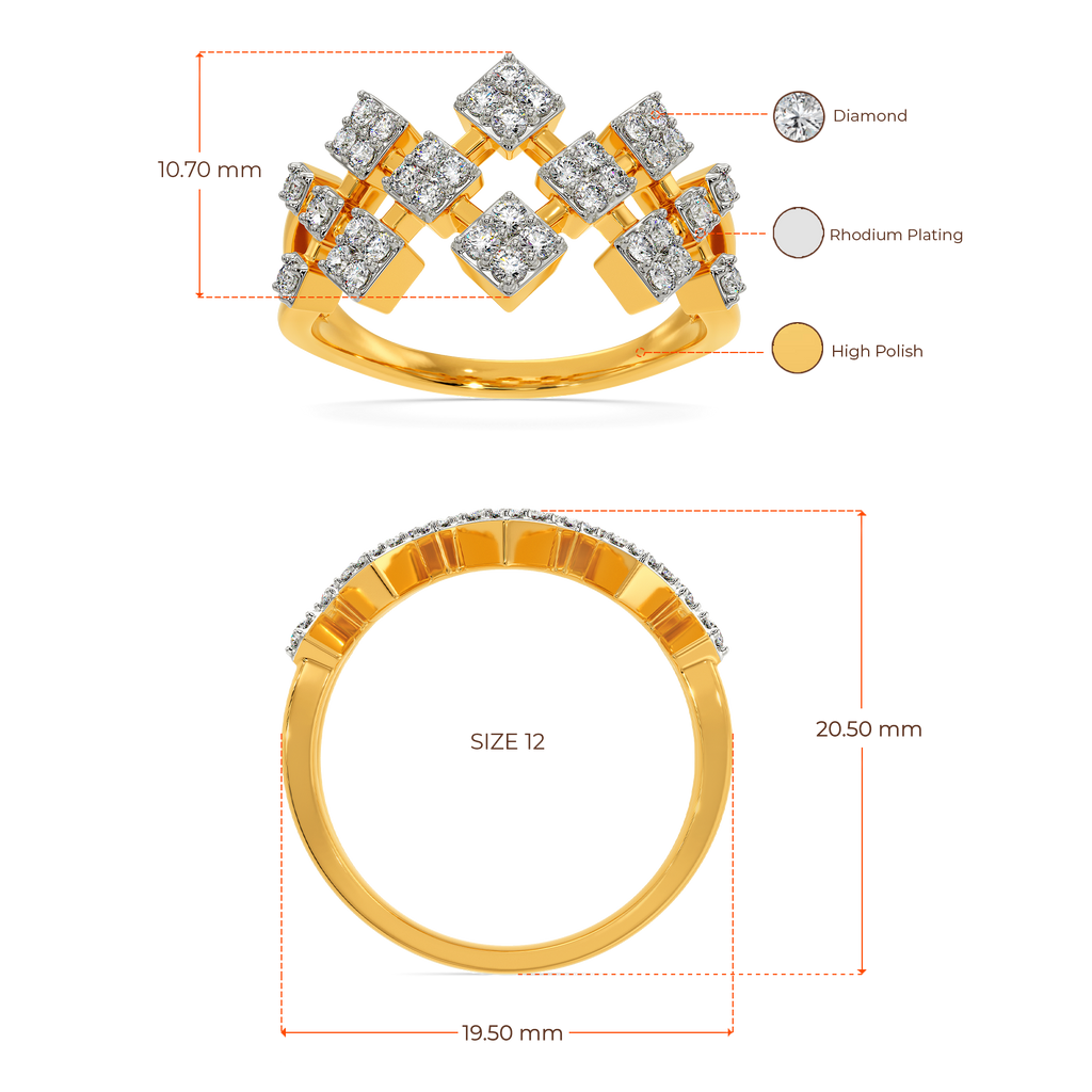Tartan Embrace Diamond Rings
