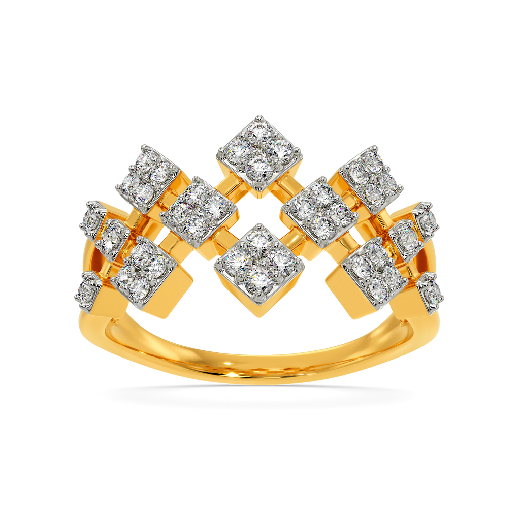 Tartan Embrace Diamond Rings