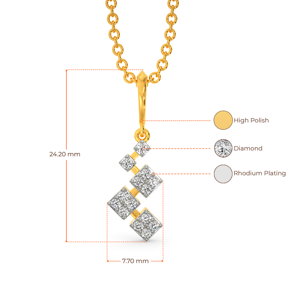 Tartan Embrace Diamond Pendants