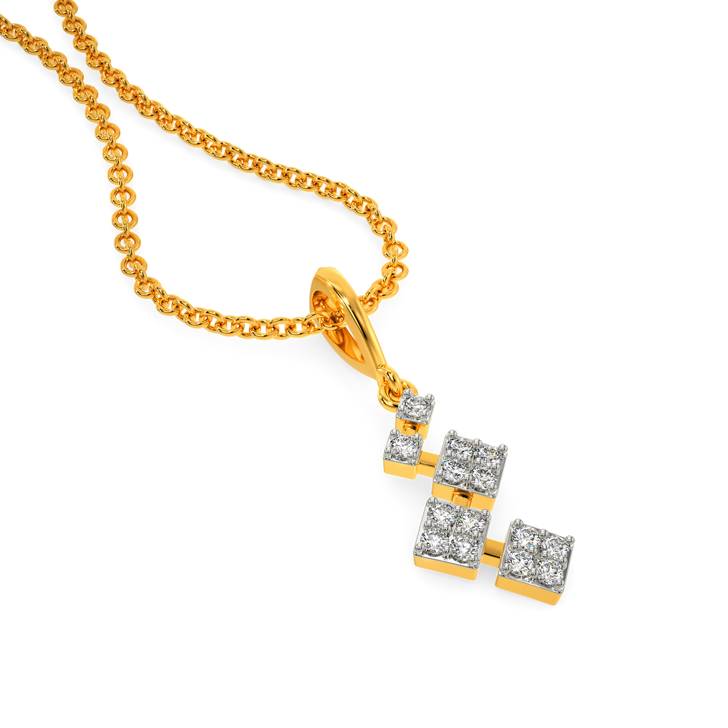 Tartan Embrace Diamond Pendants