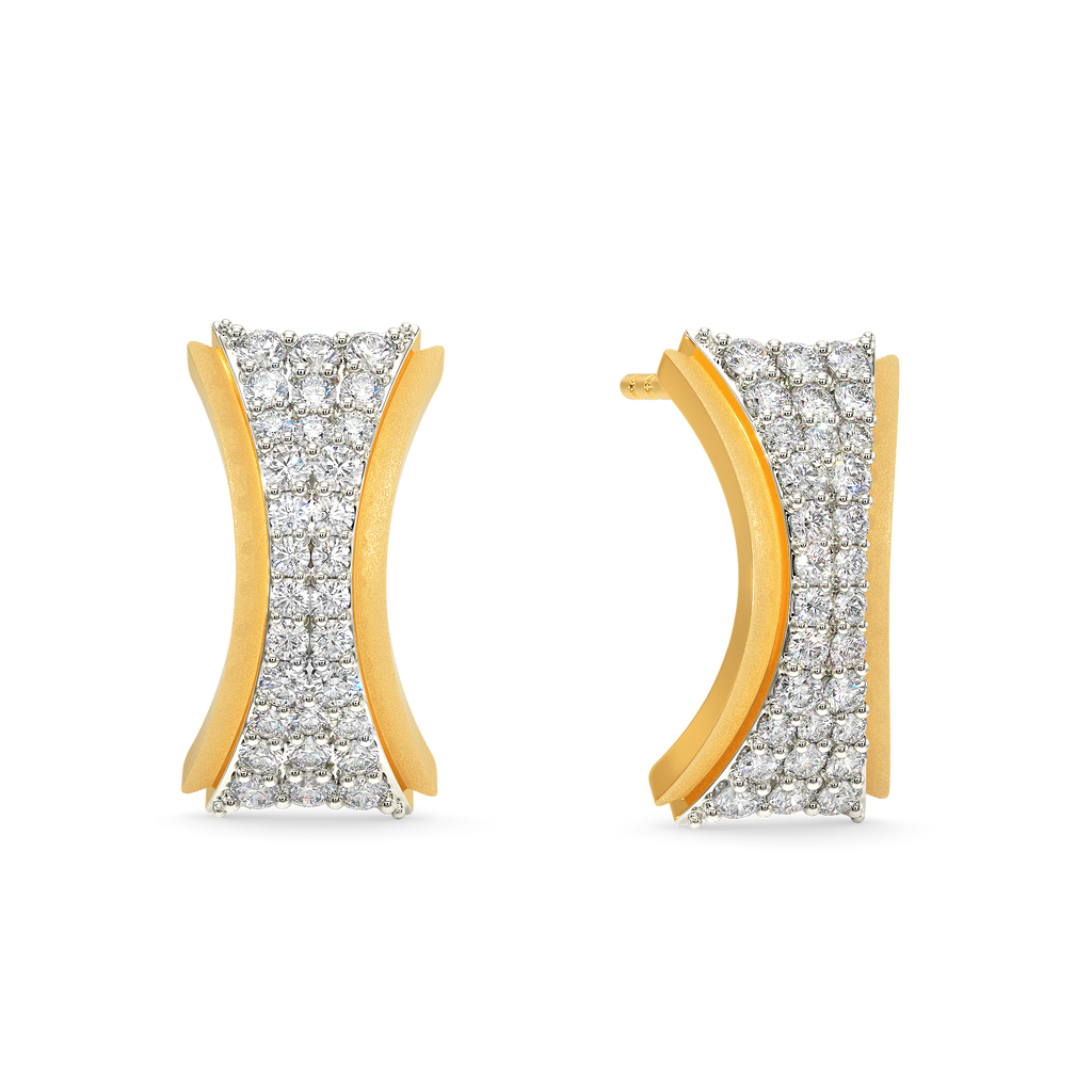 Edge Blaze Diamond Earrings