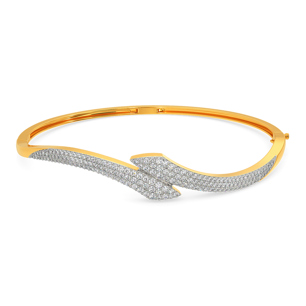 Tune in to Beige Diamond Bangles