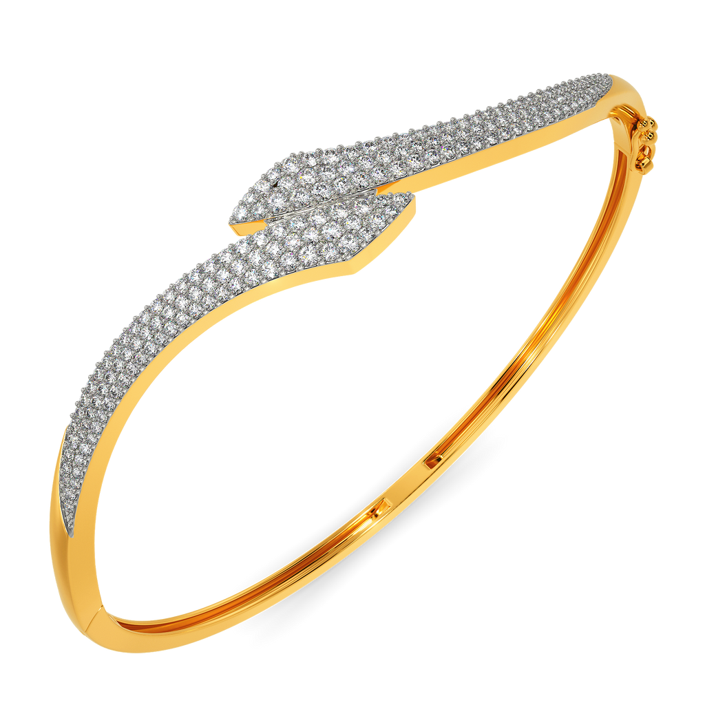 Tune in to Beige Diamond Bangles