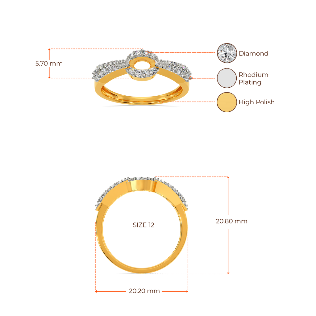 Tie Fusion Diamond Rings