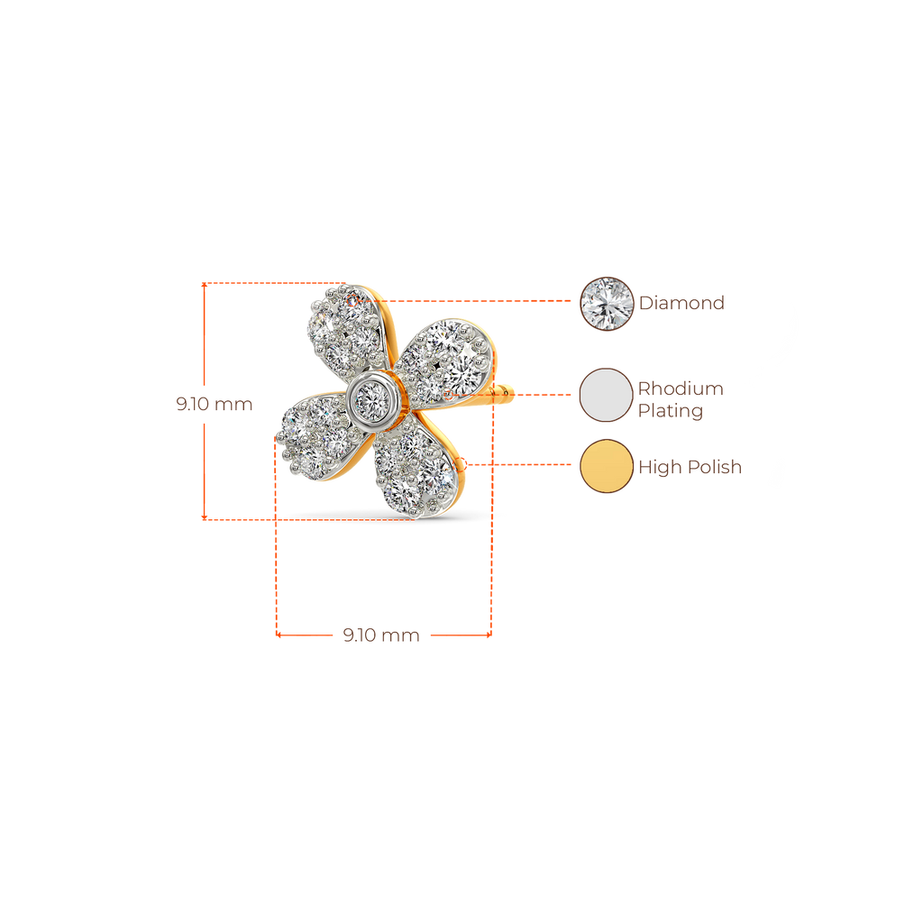 Floral Interlace Diamond Earrings