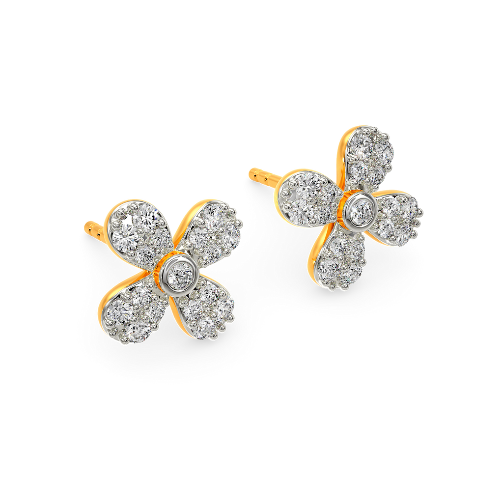 Floral Interlace Diamond Earrings