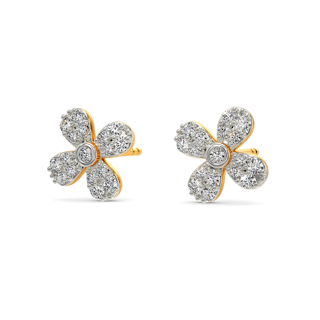 Floral Interlace Diamond Earrings