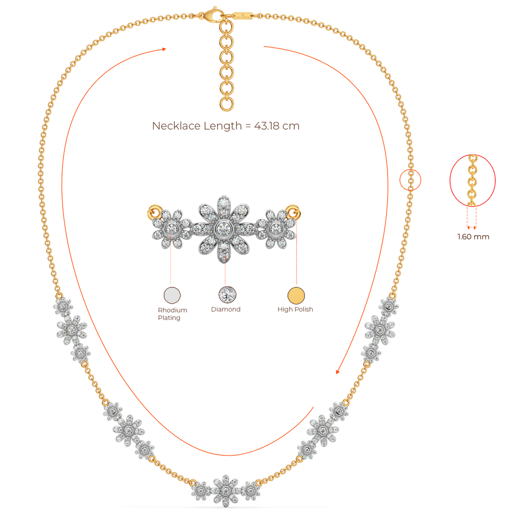 Whimsical Chintz Diamond Necklaces