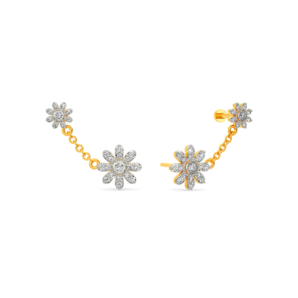 Whimsical Chintz Diamond Earrings