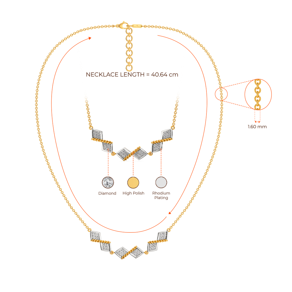 Woven Harmony Diamond Necklaces
