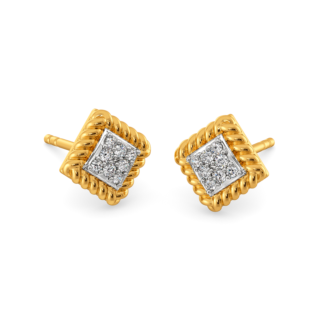 Woven Harmony Diamond Earrings