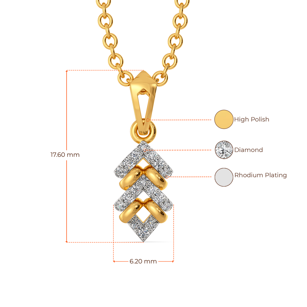 Knitted Twist Diamond Pendants