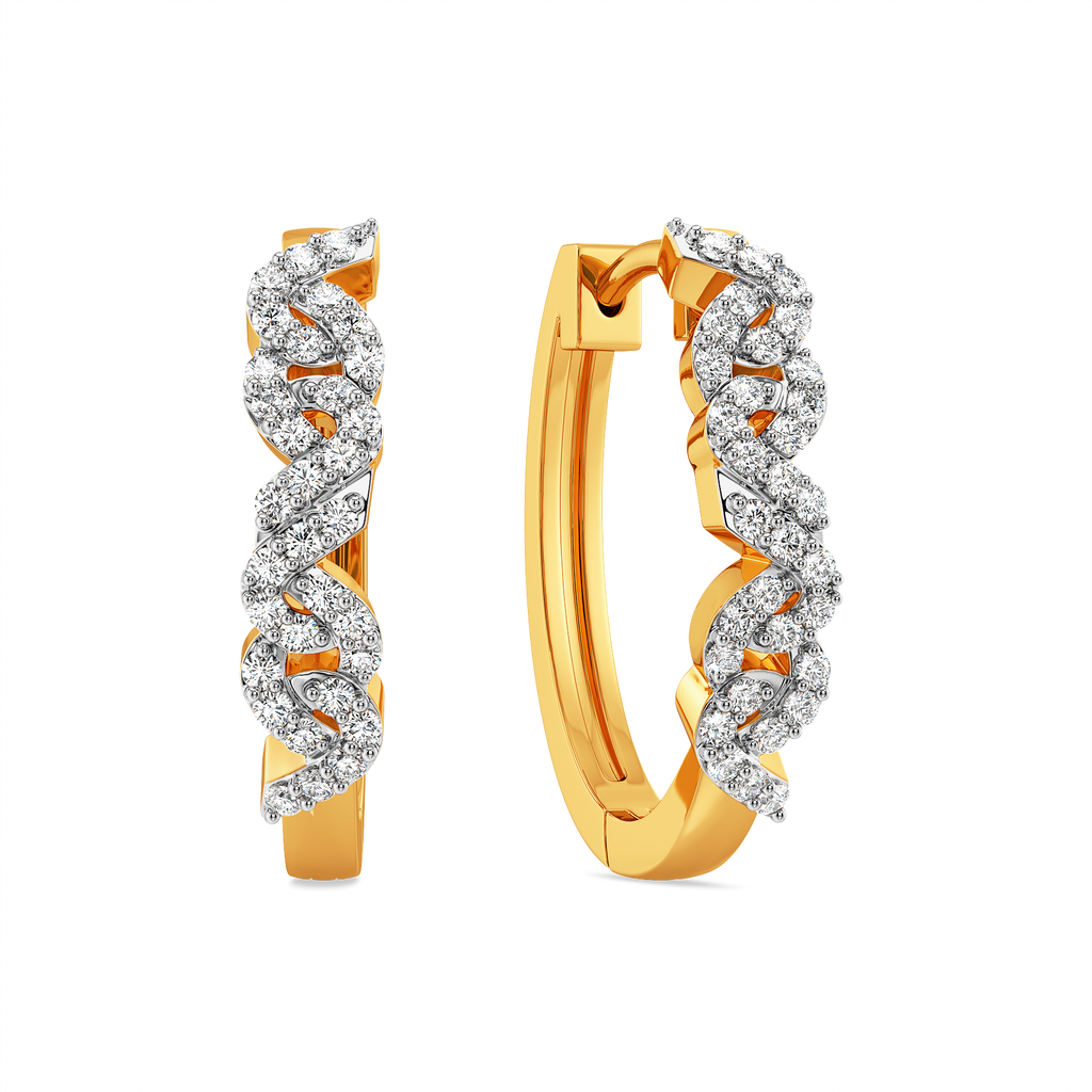 Twist and Texture Diamond Earrings