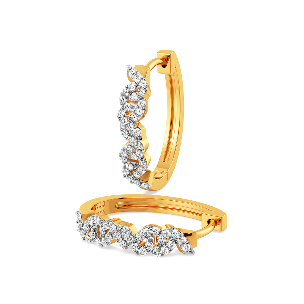 Twist and Texture Diamond Earrings