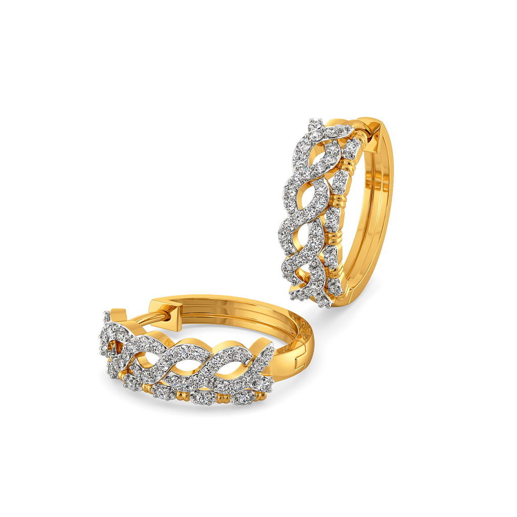 Classic Weave Diamond Earrings