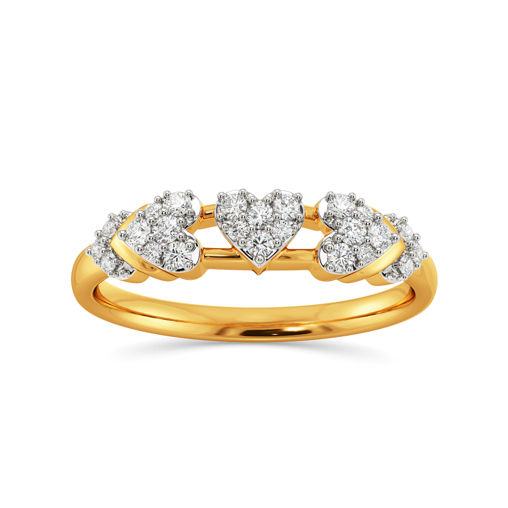 Shimmer Hearts Diamond Rings