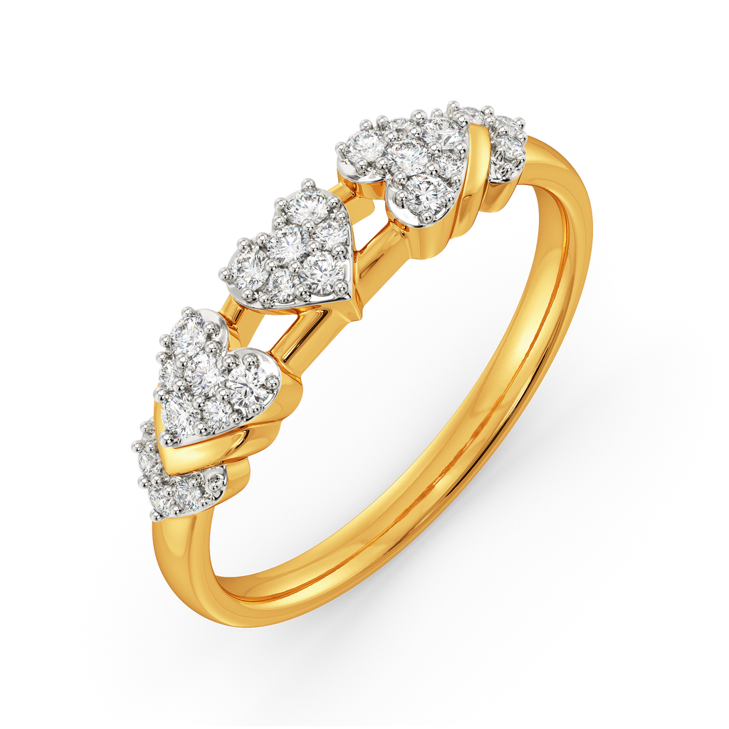 Shimmer Hearts Diamond Rings