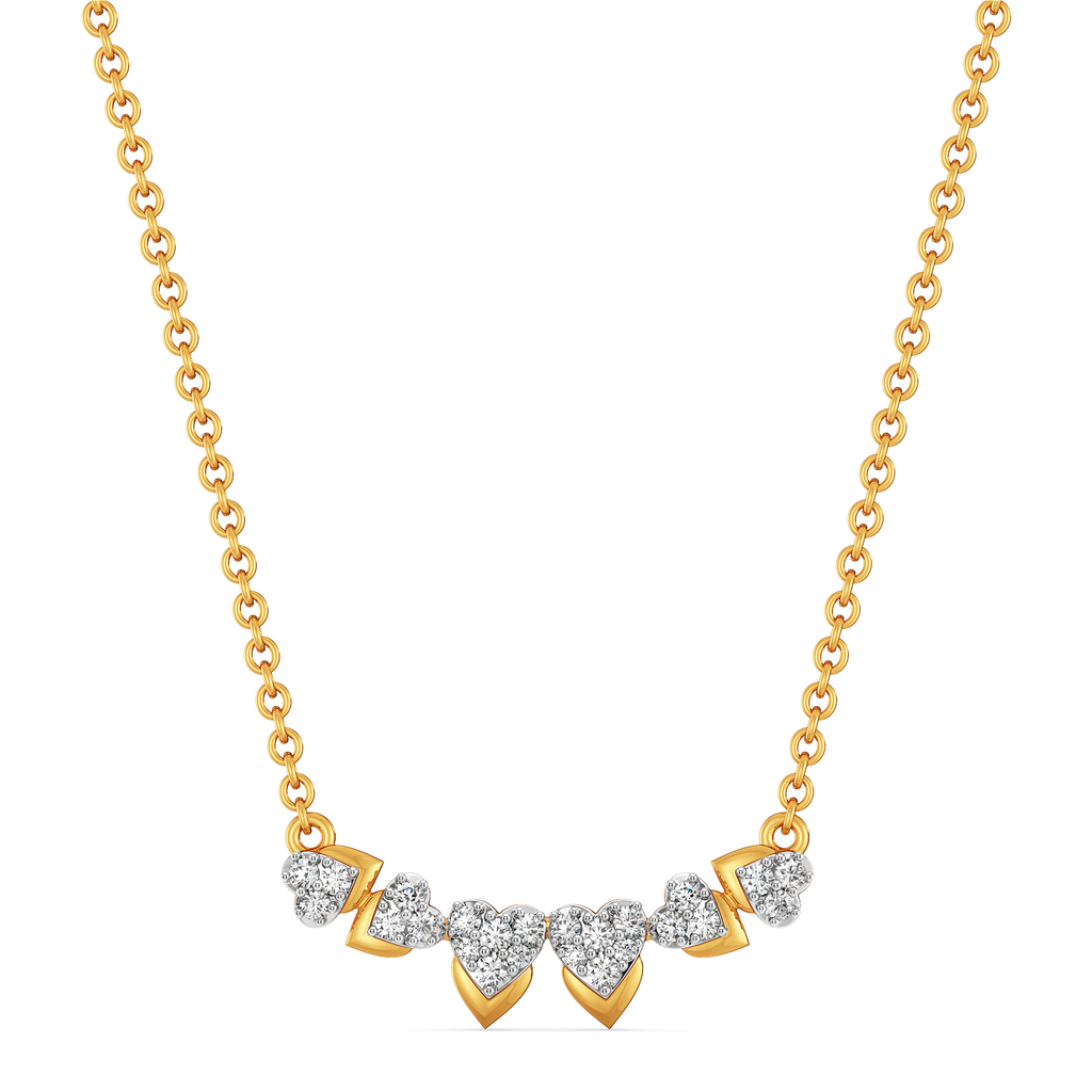 Shimmer Hearts Diamond Necklaces