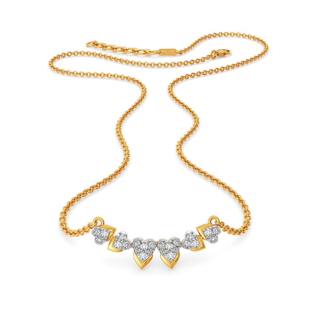 Shimmer Hearts Diamond Necklaces
