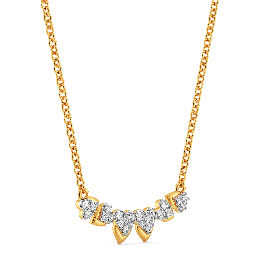 Shimmer Hearts Diamond Necklaces