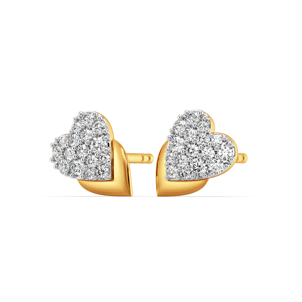 Shimmer Hearts Diamond Earrings