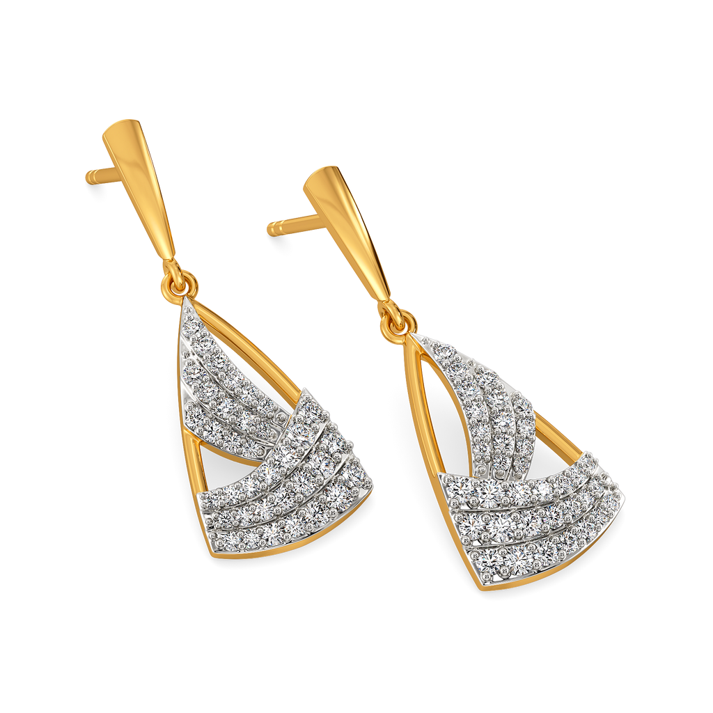 Drapes of Elegance Diamond Earrings