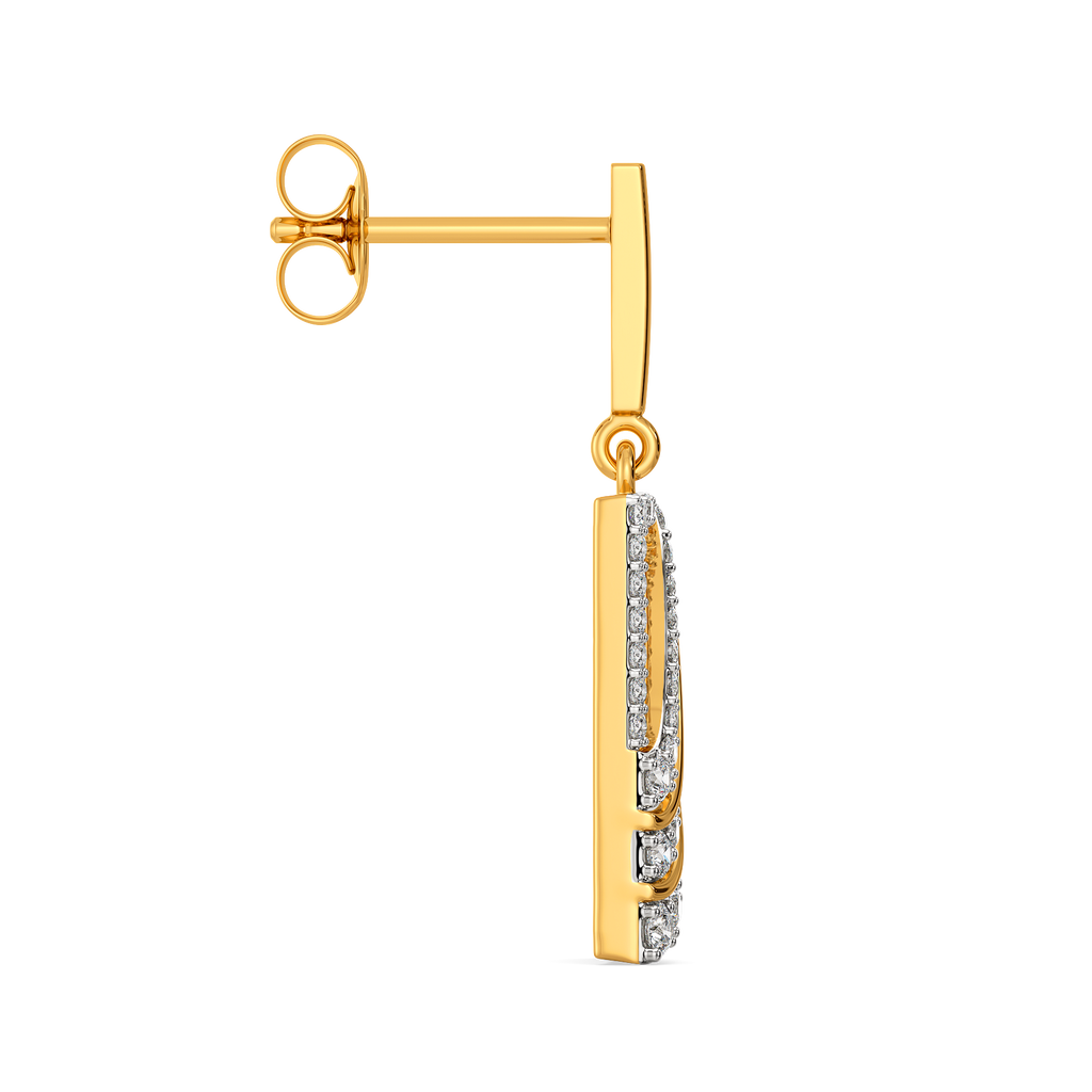 Structured Drapes Diamond Earrings