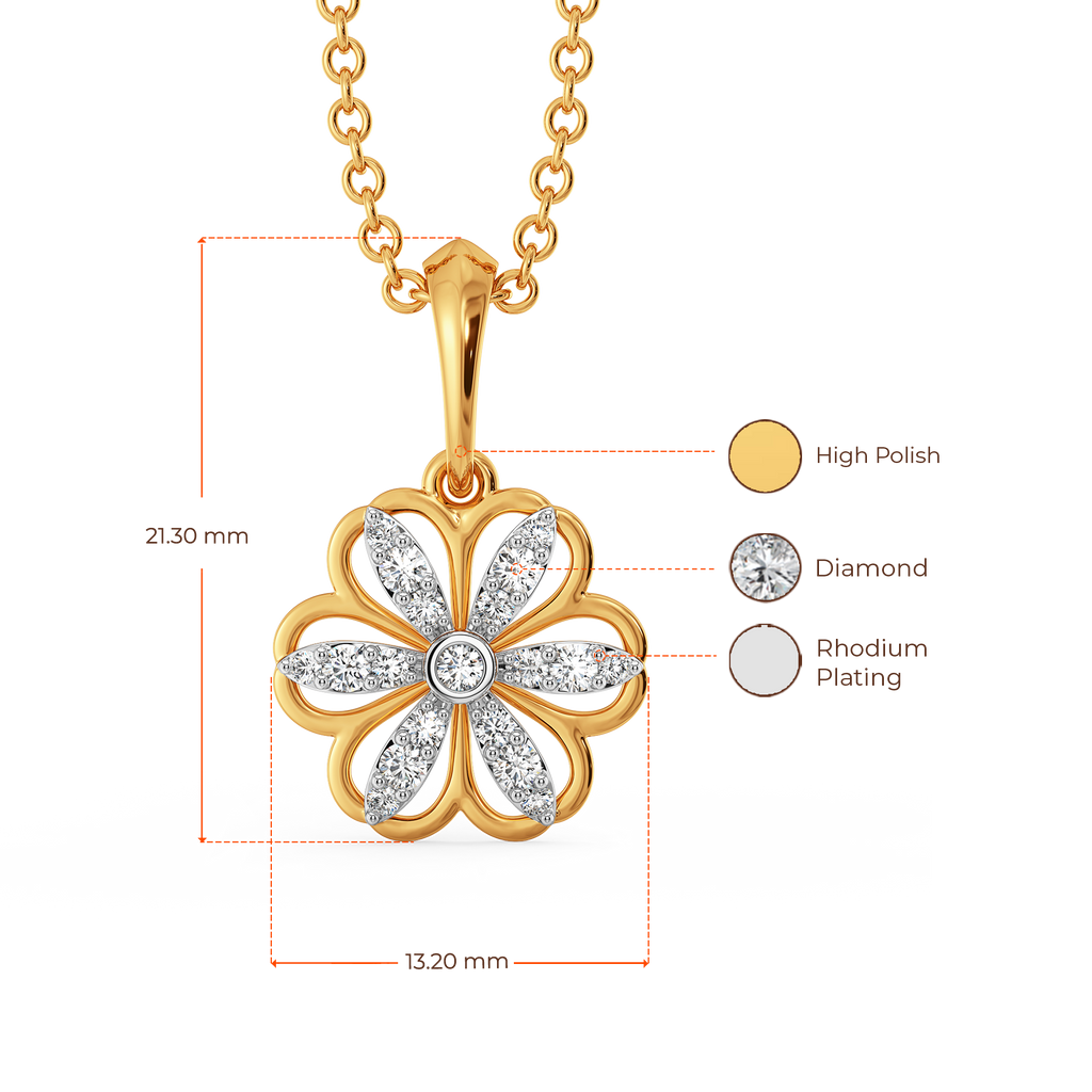 Petal Essence Diamond Pendants