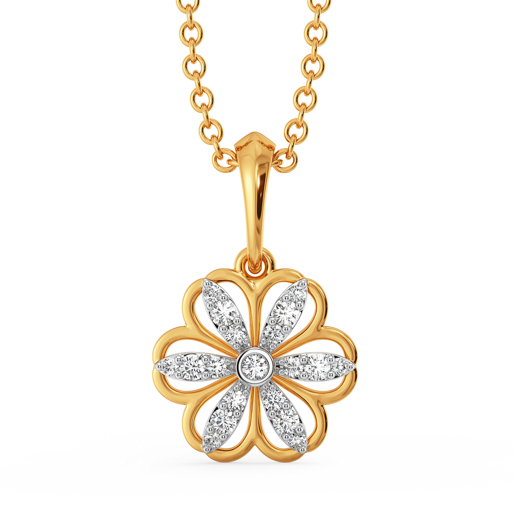 Petal Essence Diamond Pendants