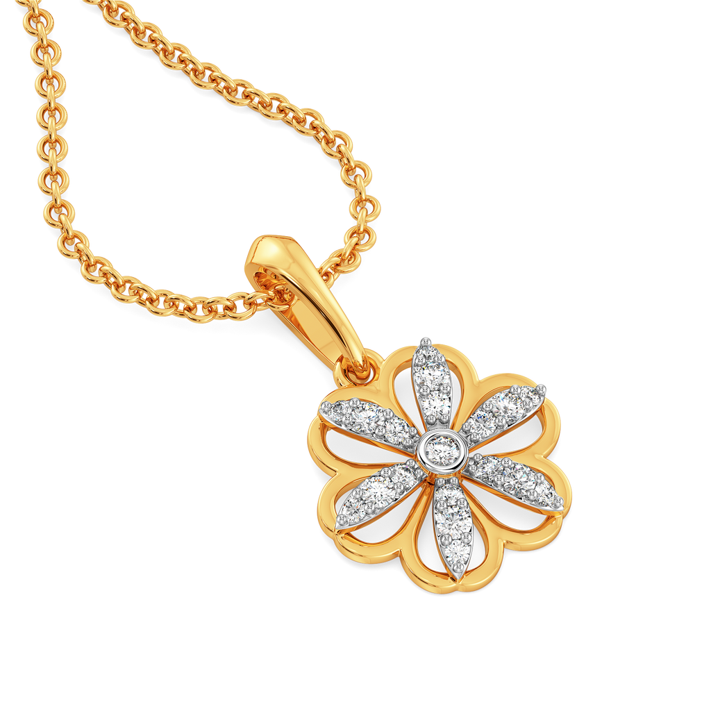 Petal Essence Diamond Pendants