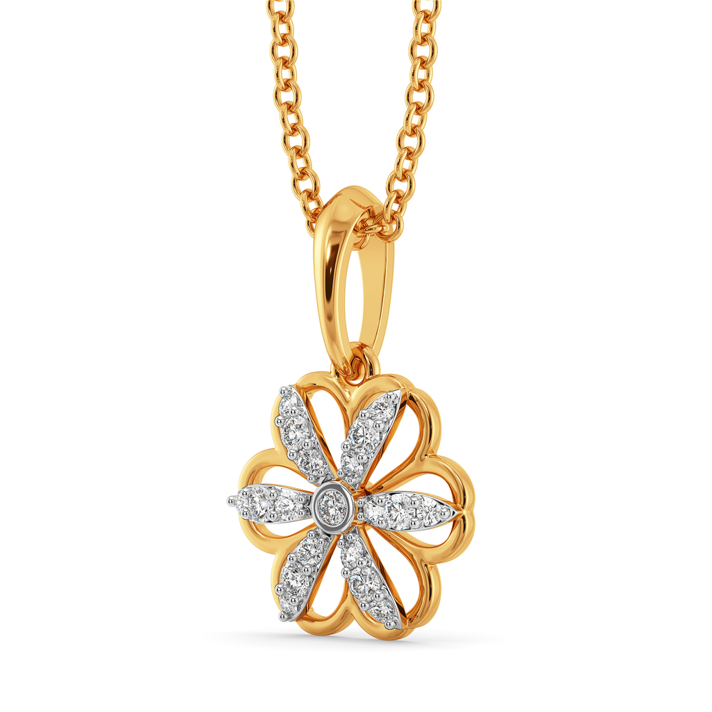 Petal Essence Diamond Pendants