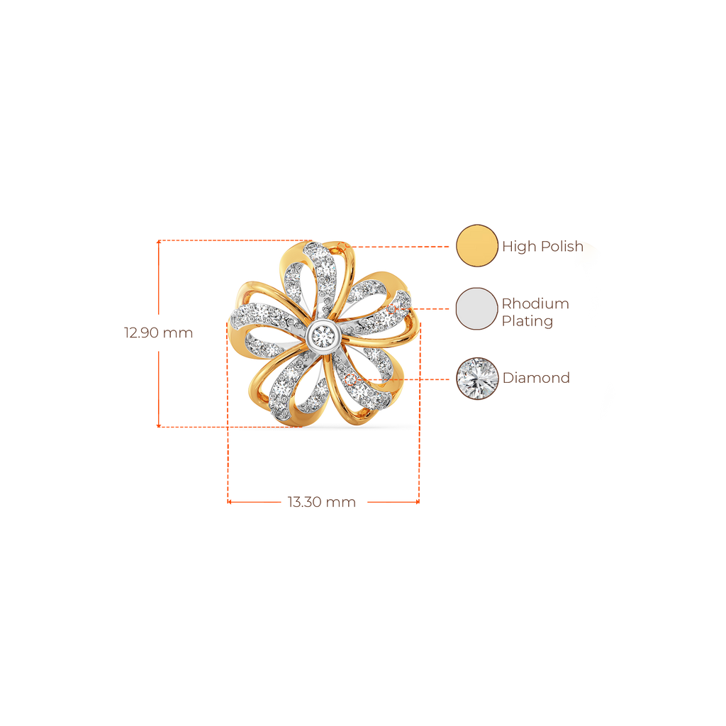 Floral Arc Diamond Earrings