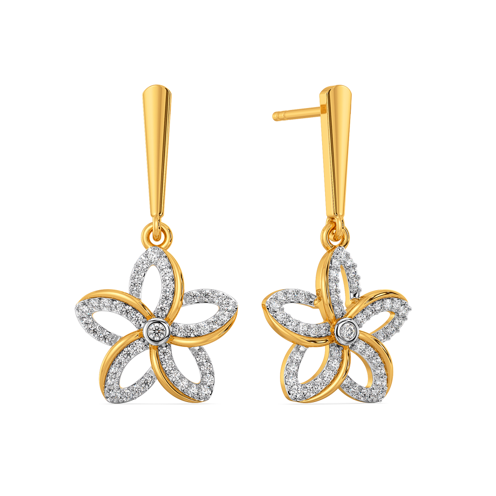 Flora Halo Diamond Earrings