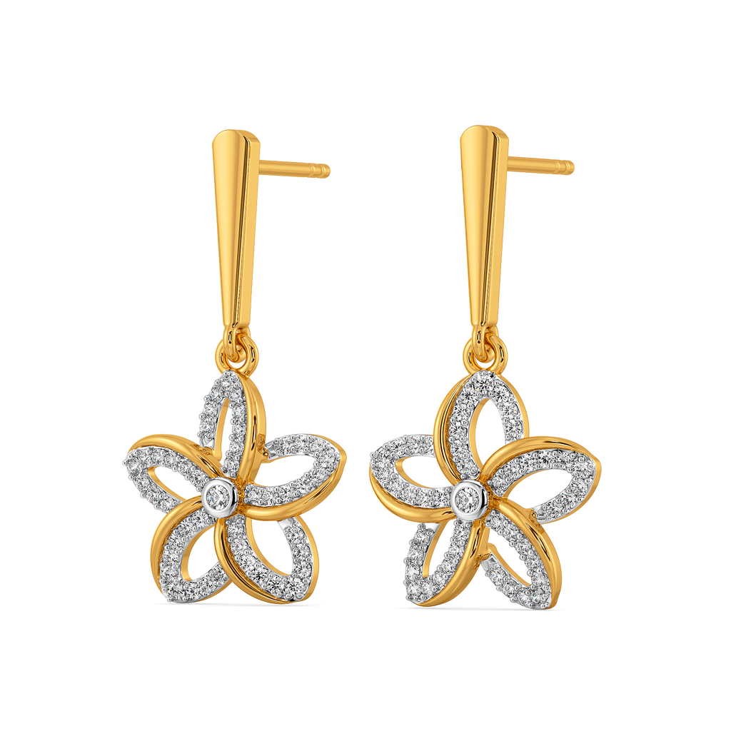 Flora Halo Diamond Earrings
