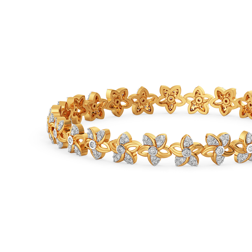Flora Halo Diamond Bangles