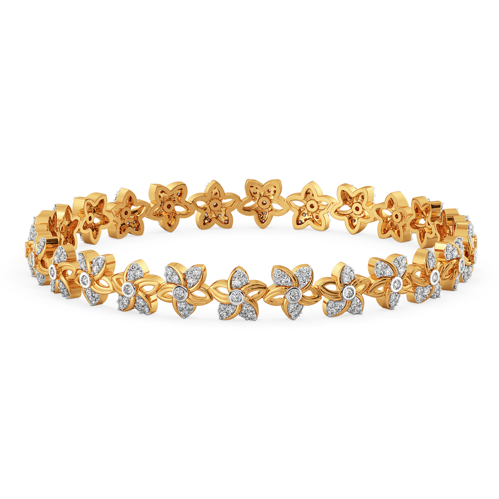 Flora Halo Diamond Bangles