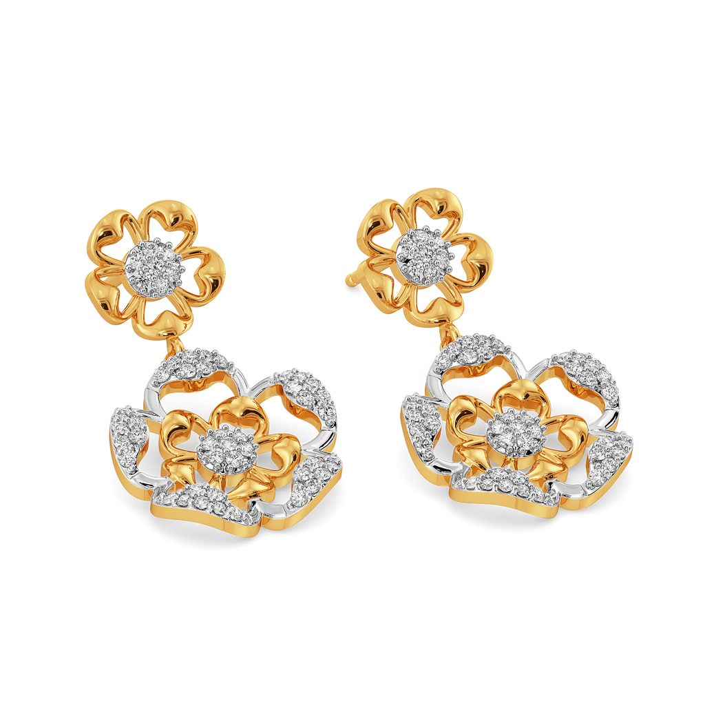Petal Depth Diamond Earrings