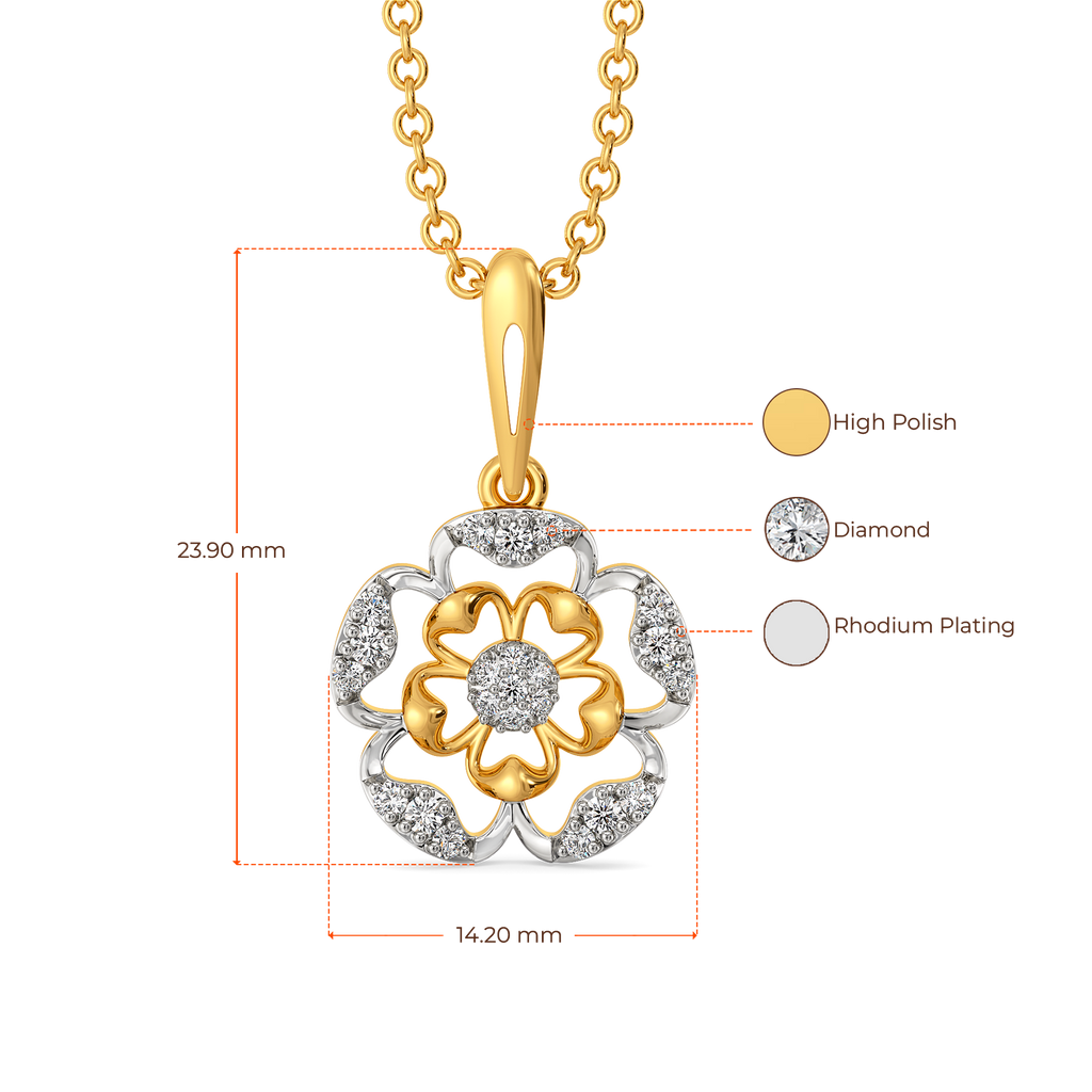 Petal Depth Diamond Pendants