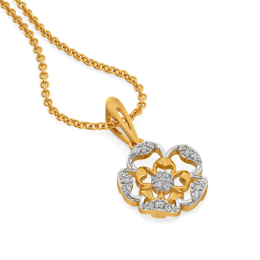 Petal Depth Diamond Pendants