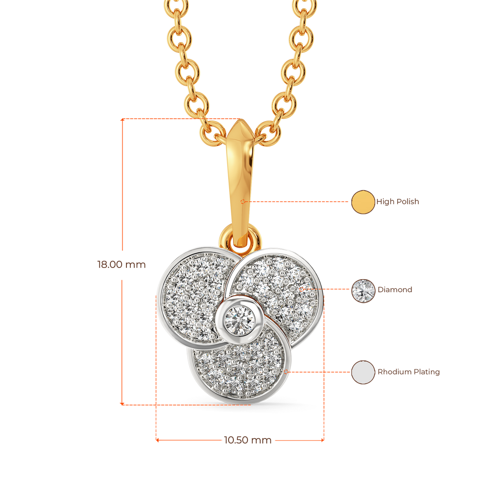 Petal Whirl Diamond Pendants