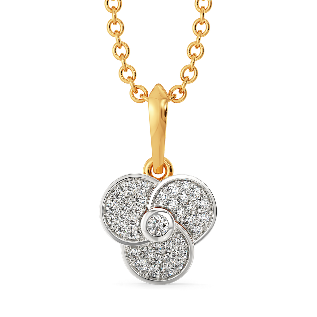 Petal Whirl Diamond Pendants