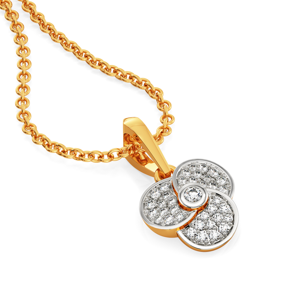 Petal Whirl Diamond Pendants