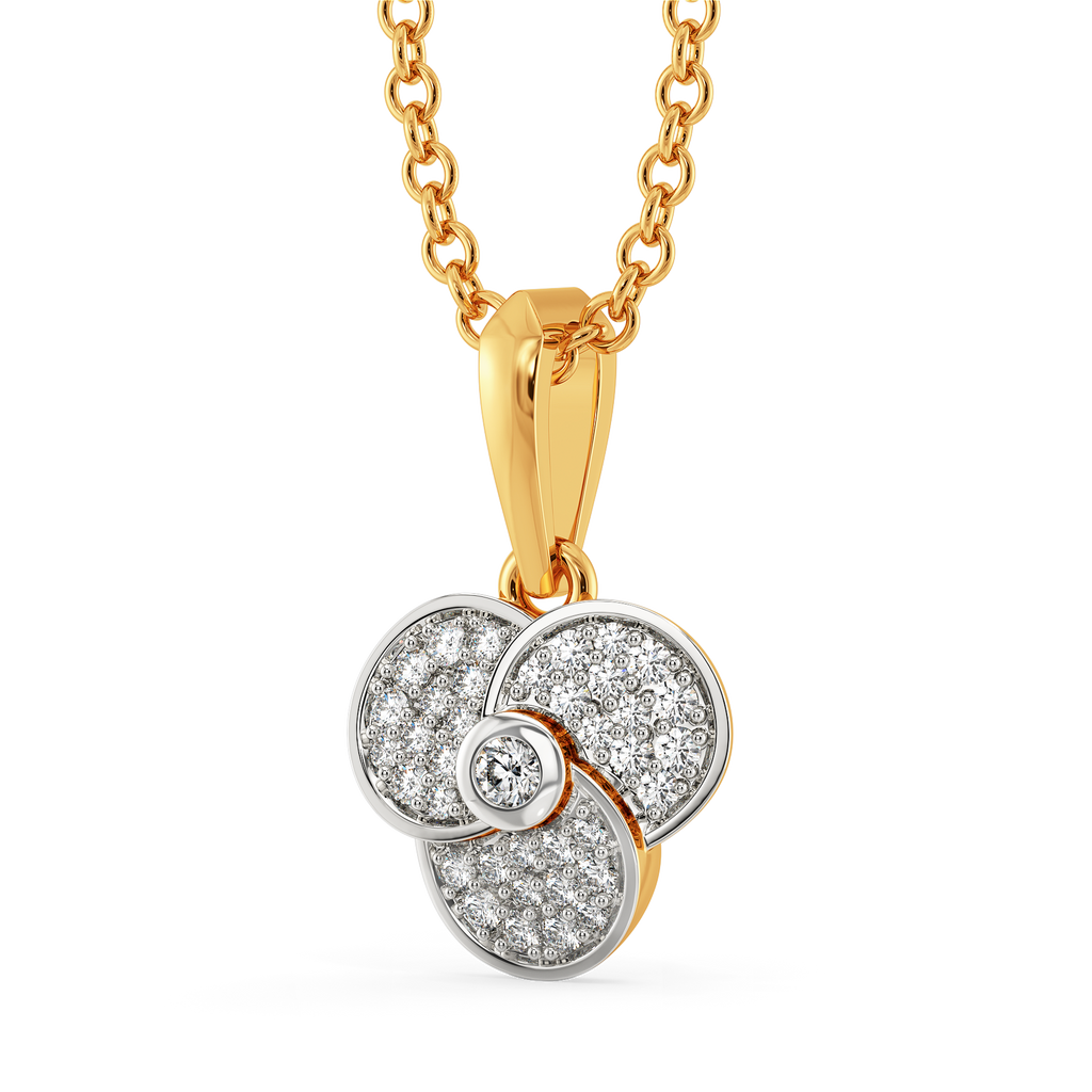Petal Whirl Diamond Pendants