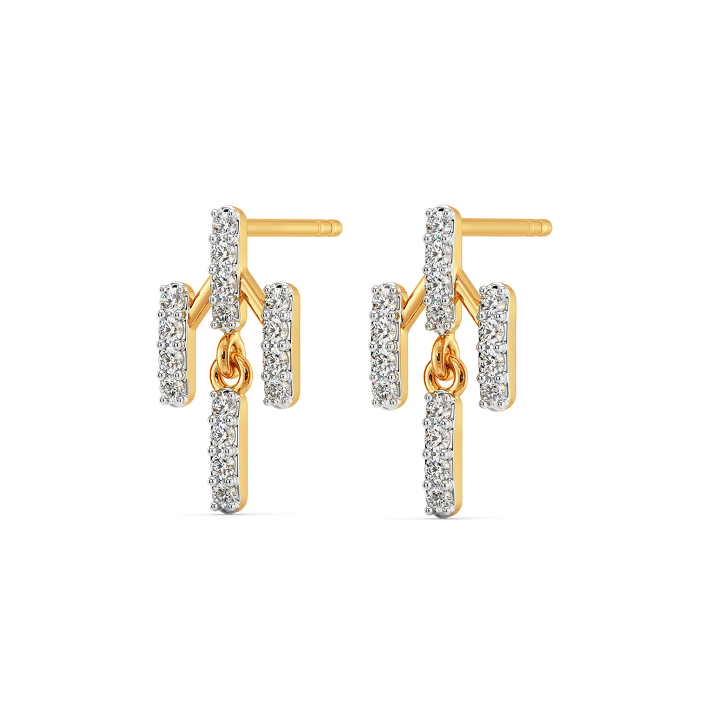 Fringe Effect Diamond Earrings