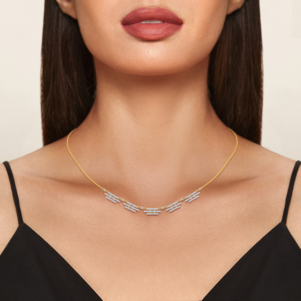 Dramatic Fringe Diamond Necklaces