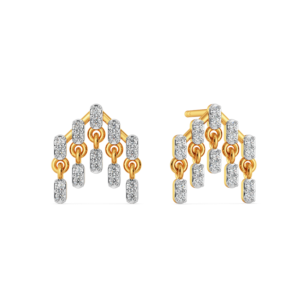 Dramatic Fringe Diamond Earrings