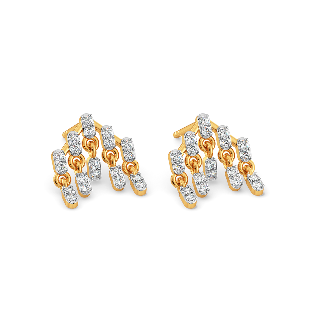 Dramatic Fringe Diamond Earrings